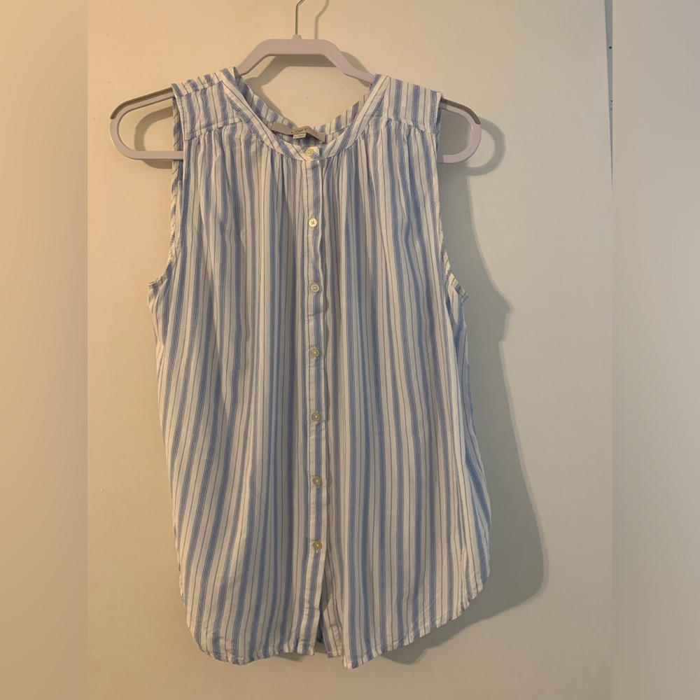 Sleeveless button-down blouse